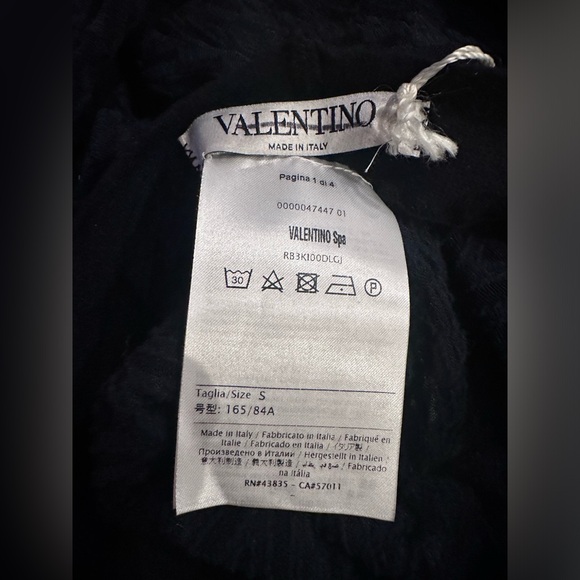 Valentino Calze Pure Blue V Pattern Tights - Picture 5 of 8